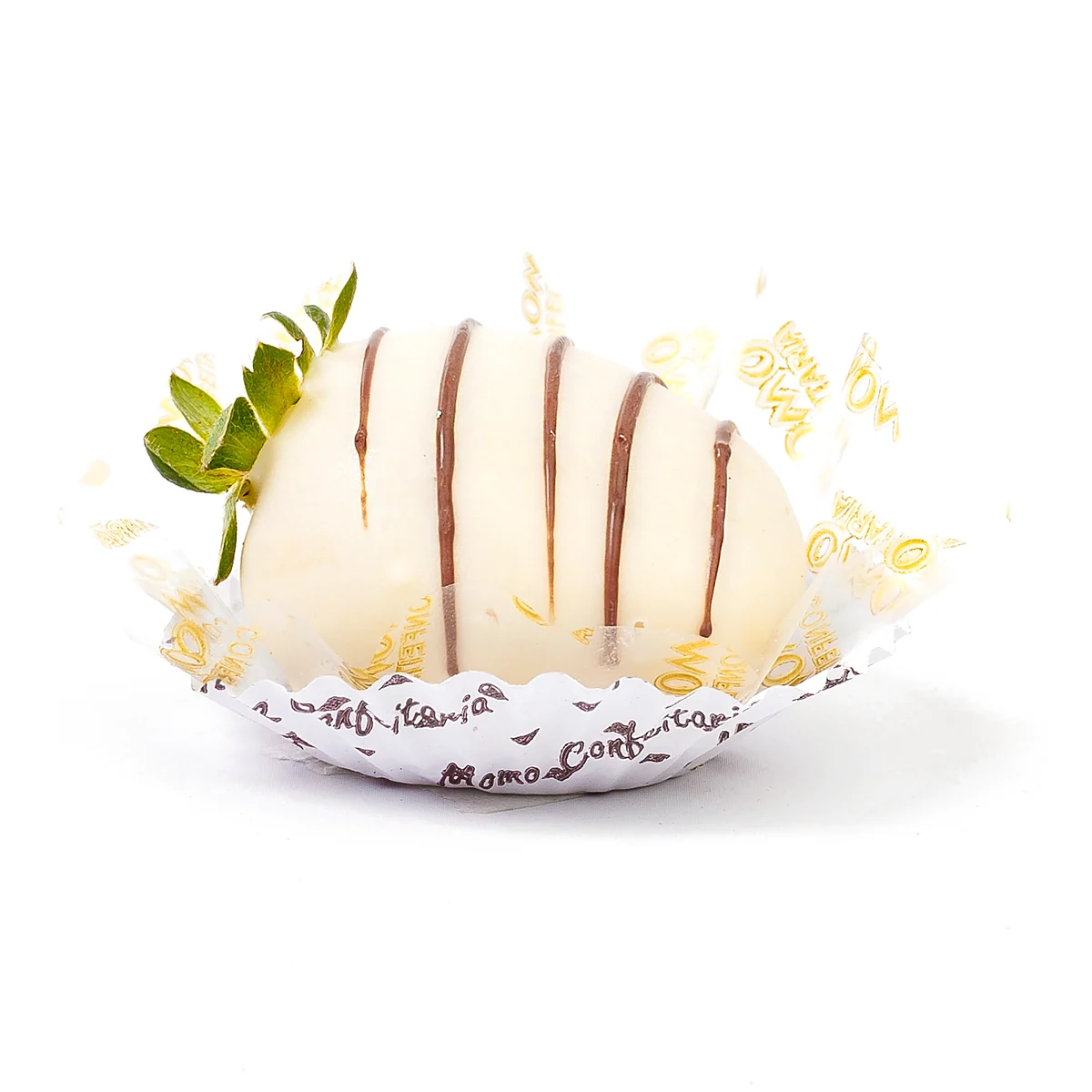 Bombom de morango branco